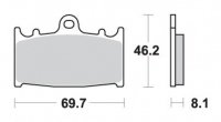 SBS KLOCKI HAMULCOWE KH158 STREET STANDART CERAMIC KOLOR CZARNY 