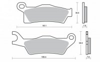 SBS KLOCKI HAMULCOWE KH617 OFF-ROAD RACING SINTER KOLOR ZŁOTY CAN-AM OUTLANDER 800 / 1000 12-, RENEGADE 1000 12-, PRAWY PRZÓD / 