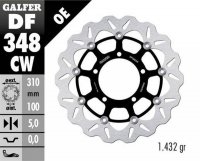 GALFER TARCZA HAMULCOWA PRZÓD SUZUKI GSX-R 600 '06-'07; GSX-R 750 '06-'07; GSX-R 1000 '05-'08; M 109R BOULEVARD; VZR 1800 INTRUDER '06- (WAVE FLOATING) (310X100X5MM) 
