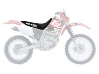 BLACKBIRD WYPRZEDAŻ POKROWIEC / POSZYCIE NA SIEDZENIE HONDA XR 250/400 96-04 (17) LOGO HONDA, KOLOR CZARNY/BIAŁY 