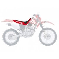 BLACKBIRD POKROWIEC / POSZYCIE NA SIEDZENIE HONDA XR 250/400 96-04 (17) LOGO HONDA, KOLOR CZARNY/CZERWONY 