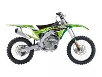 BLACKBIRD KOMPLET NAKLEJEK (OKLEIN) + POKROWIEC POSZYCIE NA SIEDZENIE KAWASAKI KXF 250 17-20 DREAM 4 KOLOR ZIELONY CZARNY 