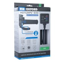 OXFORD MANETKI PODGRZEWANE DO QUADA EVO ATV Z PANELEM STERUJĄCYM, TERMOSTATEM I Z GRZANYM KCIUKIEM DO KIEROWNICY 22MM DŁUGOŚĆ 120-130MM (EL) 