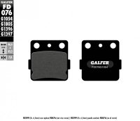 GALFER KLOCKI HAMULCOWE KH084 PÓŁMETALICZNE 