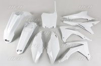 UFO KOMPLET PLASTIKÓW HONDA CRF 250R 14-17, CRF 450R 13-16 Z OSŁONAMI FILTRA POWIETRZA KOLOR BIAŁY (HO121E041) 