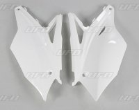 UFO BOCZKI TYLNE KAWASAKI KXF 450 16-17, KOLOR BIAŁY 
