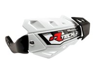 RACETECH (RTECH) OSŁONY RĄK (HANDBARY) FLX ATV/QUAD KOLOR BIAŁY (Z 3 RODZAJAMI MOCOWAŃ DO KIEROWNICY) 