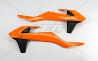 UFO OSŁONY CHŁODNICY KTM SX/SXF 16-18 (Z WYJĄTKIEM SX 250 16), EXC/EXCF TPI 17-19, KOLOR OEM (POMARAŃCZOWY/CZARN<br />Y) 
