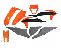 UFO KOMPLET PLASTIKÓW (FULL KIT) Z OSŁONAMI TELESKOPÓW (AMORTYZATORÓW) KTM EXC 125 20-21, EXC 250 / 300 TPI 20-23, EXC-F 250 / 3 