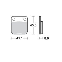 MOTO-MASTER KLOCKI HAMULCOWE KH54 SINTER METAL OEM: 11 (SINTERPRO RACING) SUZUKI: DR 125-200, HUSQVARNA: CR/WR 125-250-360, 