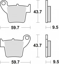 TRW ZF KLOCKI HAMULCOWE KH346 SINTER OFFROAD HONDA CRF 250 04-, CRF 450 02-, TYŁ 
