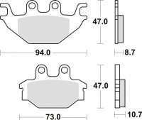 TRW ZF KLOCKI HAMULCOWE KH377 SINTER OFFROAD CAN-AM DS 250 08-15, KAWASAKI KVF 300 13-, PRZÓD/TYŁ 