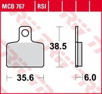 TRW ZF KLOCKI HAMULCOWE KH351 ORGANIC GAS GAS TXT 125/200/250/280/300 04-11, SHERCO TRIALS 125/250/290/320 06-, HONDA COTA 300RR 