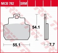 TRW ZF KLOCKI HAMULCOWE KH425 ORGANIC PIAGGIO MP3 125 07-08, X8 125 06-08, X8 150 05-08 TYŁ 