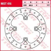 TRW ZF TARCZA HAMULCOWA PRZÓD YAMAHA YFM 700 GRIZZLY 07-, (220X95,5X4MM) 
