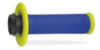 PROGRIP MANETKI PG708 OFF ROAD Z BLOKADĄ SCS LOCK-ON + 6 ADAPTERÓW ROLGAZU (22+25MM) KOLOR NIEBIESKI ZÓŁTY DWUSKŁADNIKOWE FLUO ( 