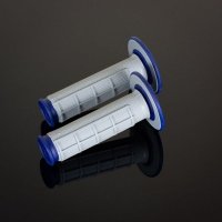 RENTHAL MANETKI MX DUAL COMPOUND 1/2 WAFFLE BLUE, DWUSKŁADNIKOWE, KOLOR SZARY/NIEBIESKI 