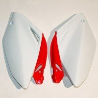 UFO BOCZKI TYLNE HONDA CRF 250R '04-'05 KOLOR OEM (BIAŁY/CZERWONY) 
