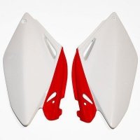 UFO BOCZKI TYLNE HONDA CRF 250R '06-'09 KOLOR OEM (BIAŁY/CZERWONY) 