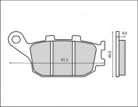 BRENTA KLOCKI HAMULCOWE TYŁ HONDA CB 600 Hornet (ABS) (07-09) 