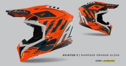 KASK AIROH AVIATOR 3 RAMPAGE ORANGE MATT XL