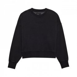 BLUZA FOX LADY WORDMARK OVERSIZED FLEECE CREW BLACK L