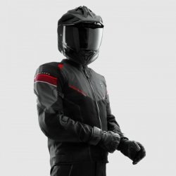 KURTKA TEKSTYLNA REBELHORN HIFLOW V BLACK/GREY/RED 5XL