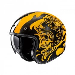 KASK HJC V31 FLAME YELLOW/BLACK M