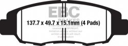 Klocki hamulcowe EBC FA669/4 (STD BLACK PAD) (kpl. na 1 tarcze)