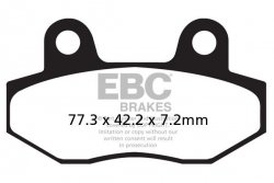 Klocki hamulcowe EBC SFAC086 skuterowe karbonowe (kpl. na 1 tarcze)