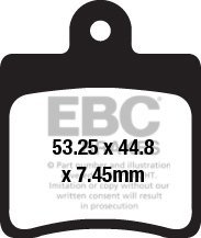 Klocki hamulcowe EBC SFAC661/4 skuterowe karbonowe (kpl. na 1 tarcze)