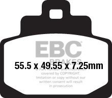 Klocki hamulcowe EBC SFAC681 skuterowe karbonowe (kpl. na 1 tarcze)