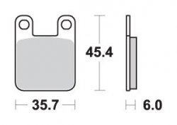 SBS KLOCKI HAMULCOWE KH115 STREET STANDART CERAMIC KOLOR CZARNY PASUJE DO YAMAHA DT50R 04-, TZR50 03-, TOMOS