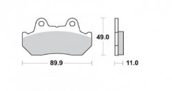 SCHUH WYPRZEDAŻ KLOCKI HAMULCOWE KH69/3 ORGANIC HONDA CBR 600 / XL 600 V 87-90, CX 650 / TURBO 83-85, CB 750 / CB 900 BOLDOR 81-