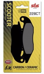 SBS KLOCKI HAMULCOWE KH465 CARBON TECH AJP PR3/PR4/PR5 13-,DERBI TERRA/CITY CROSS 125 08-16, HONDA CRF 250L/M/R 13-, PIAGGIO LIB