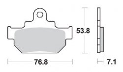 SBS KLOCKI HAMULCOWE KH106 STREET STANDART CERAMIC KOLOR CZARNY