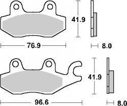 SBS PROMOCJA KLOCKI HAMULCOWE KH165 / KH215 OFF-ROAD RACING SINTER KOLOR ZŁOTY