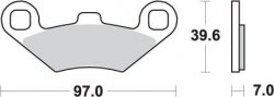 SBS KLOCKI HAMULCOWE KH159 OFF-ROAD SINTER KOLOR ZŁOTY PASUJE DO: ATV POLARIS TRAIL BOSS, SPORTSMAN, MAGNUM, BIG BOSS