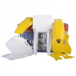 POLISPORT KOMPLET PLASTIKÓW SUZUKI RM 125/250 96-98 KOLOR ŻÓŁTY BIAŁY