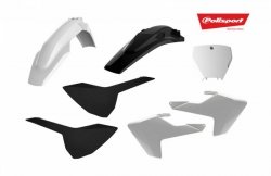 POLISPORT WYPRZEDAŻ KOMPLET PLASTIKÓW HUSQVARNA TC/FC 16-18 W ZESTAWIE TABLICA PRZEDNIA (8665800002) KOLOR CZARNO BIAŁY