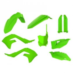 POLISPORT KOMPLET PLASTIKÓW KAWASAKI KXF 250 21-24; KXF 450 19-23 W ZESTAWIE TABLICA PRZEDNIA (8665900006) I OSŁONY AMORTYZARORÓ
