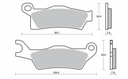 SBS KLOCKI HAMULCOWE KH617 OFF-ROAD RACING SINTER KOLOR ZŁOTY CAN-AM OUTLANDER 800 / 1000 12-, RENEGADE 1000 12-, PRAWY PRZÓD / 