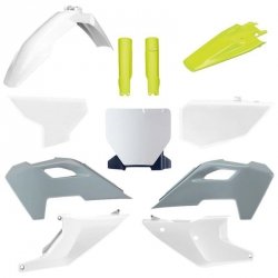 POLISPORT KOMPLET PLASTIKÓW (FULL KIT) HUSQVARNA TC/FC 23-25 W ZESTAWIE TABLICA PRZEDNIA (8671700001) I OSŁONY AMORTYZARORÓW (83