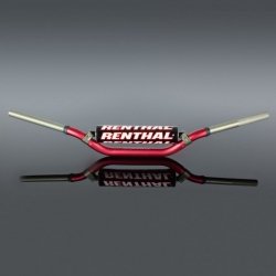 RENTHAL KIEROWNICA 1,1/8 CALA (28,6MM) MX TWINWALL 922 HANDLEBAR RED RC HIGH PADDED KOLOR CZERWONY Z GĄBKĄ