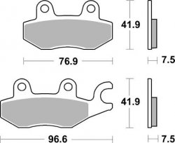 SBS KLOCKI HAMULCOWE KH197 KAWASAKI EX 400 NINJA 18-23, EX 250R NINJA 18-20