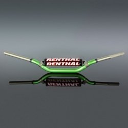 RENTHAL KIEROWNICA 1,1/8 CALA (28,6MM) MX TWINWALL 998 HANDLEBAR GREEN REED / WINDHAM PADDED KOLOR ZIELONY Z GĄBKĄ