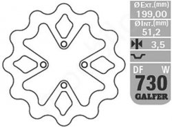 GALFER TARCZA HAMULCOWA TYŁ YAMAHA YFZ 450 03-05 (199X51,2X3,5MM)