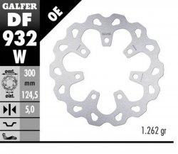 GALFER TARCZA HAMULCOWA PRZÓD HARLEY-DAVIDSON (300X124,5X5) (KOŁO HARLEY DAVIDSON CHISER LUB SLICER 09-18)