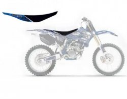 BLACKBIRD WYPRZEDAŻ POKROWIEC / POSZYCIE NA SIEDZENIE YAMAHA YZ 250F '10-'13 TRIBAL SKULL 2 KOLOR CZARNY NIEBIESKI