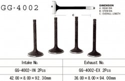 VESRAH ZAWÓR WYDECHOWY KAWASAKI KZ 750 76-84 (OEM: 12005-007) (1SZT.) (MADE IN JAPAN)